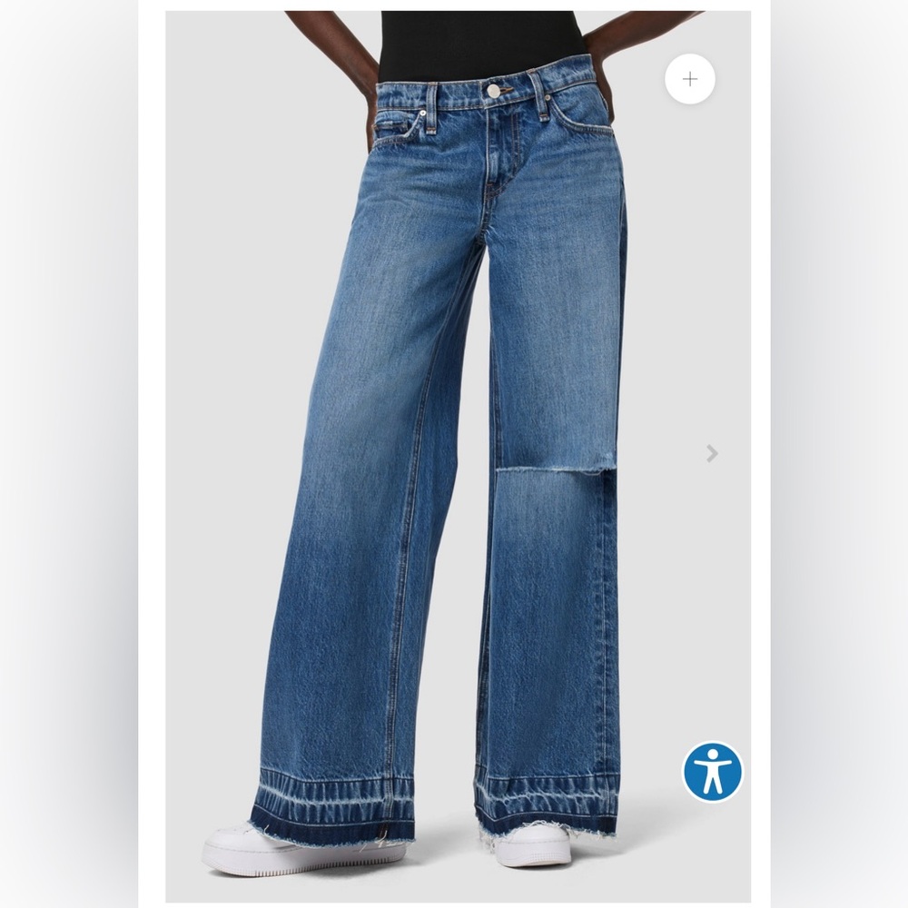 Hudson Jeans Blue Flare Wide Leg Denim size 25